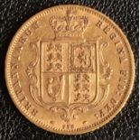 1873 Gold Half Sovereign DN 238