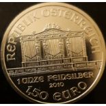 2010 1oz Austrian Vienna Philharmonic Silver Coin 999 Bullion