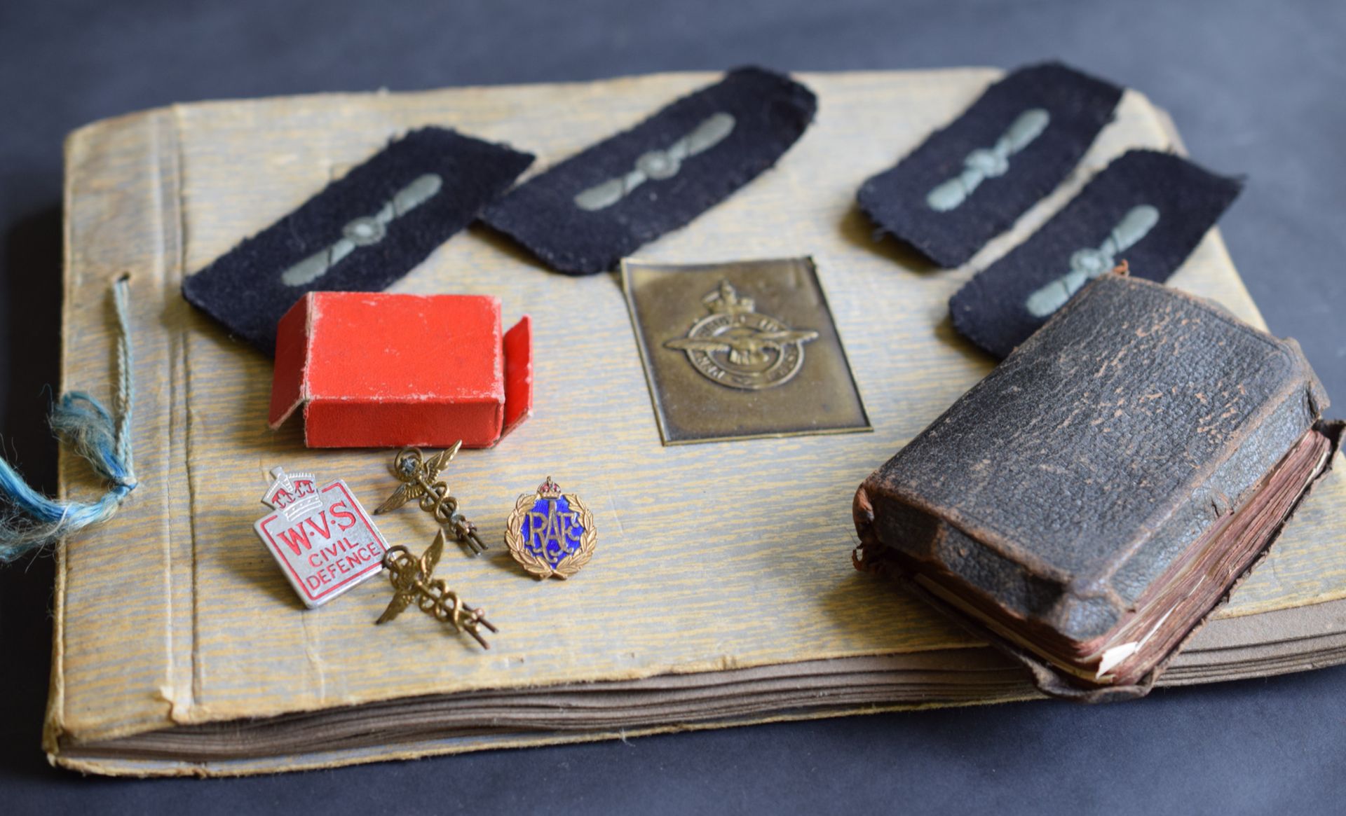 WW2 RAF Photo Album And Badges, Medals