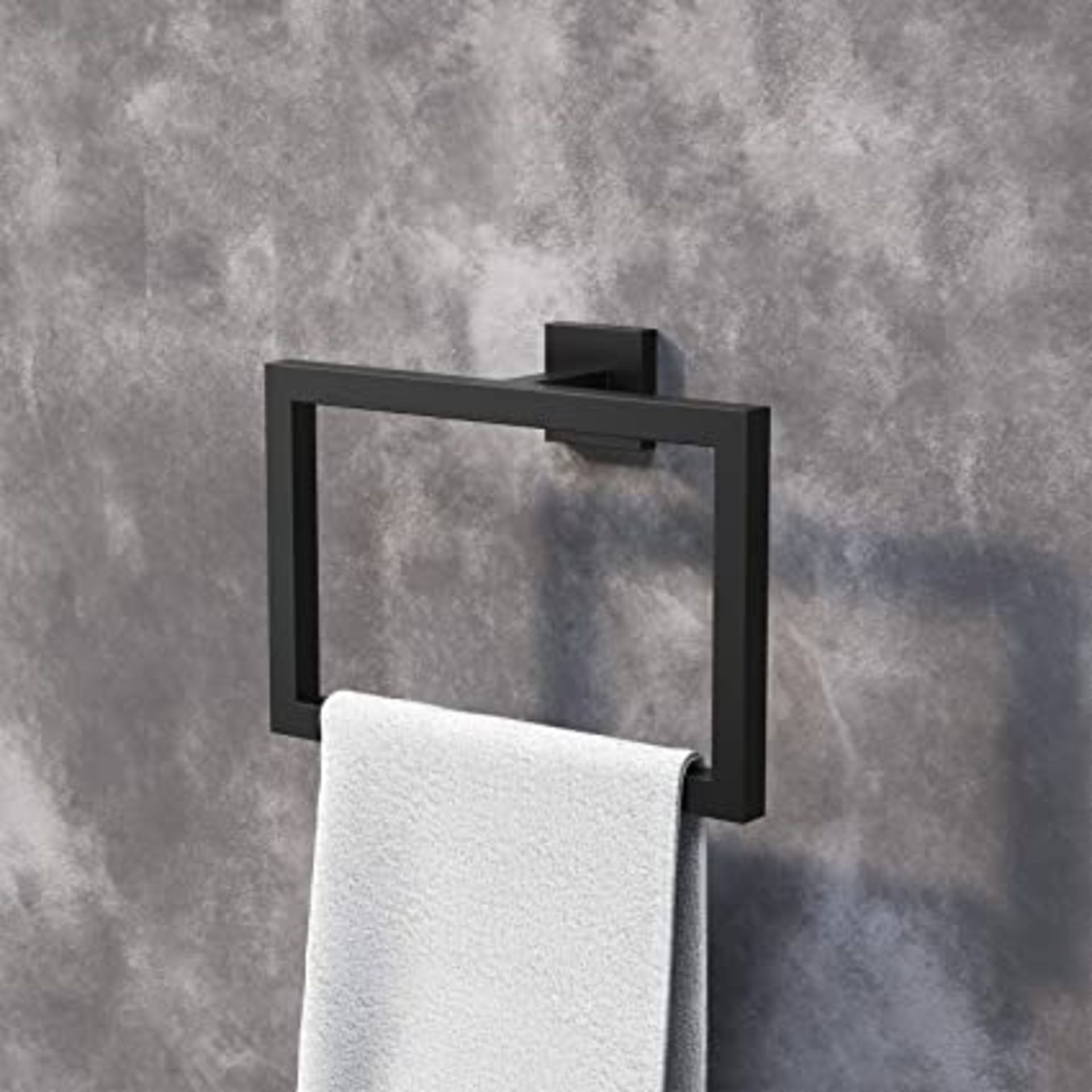 (MG1016) Jesmond Black Towel Ring. Finishes your bathroom with a little extra functionality and...