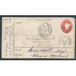 Sudan 1896 (June 21) India 1a Soldier's and Seaman's envelope from a Staff Sergeant in the Ordnan...