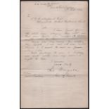 ROYALTY RHODESIA - KING LOBENGULA 1886 (Feb 3)Letter from King Lobengula at Gubulawayo to Sidney Shi