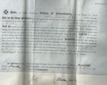 Mafeking 1893 Licence of Appointment of S.J. Ellis as Church Rector in Mafeking, printed on parc...