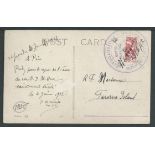 Gilbert & Ellice Islands 1912 (June 19) Picture postcard to a catholic priest in Tarawa, the mess...