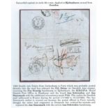 Denmark / Sweden 1862 Entire letter from Gothenburg to Paris endorsed "p. Orion", posted into th...