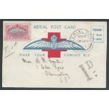 South Africa 1918 (Oct 7) "Make Your Sixpence Fly" second type Aerial Post card (creasing) bearin...