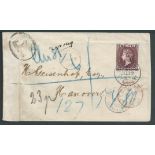 Saint Vincent 1893 Registered cover to Germany bearing 1892 5d 0n 4d, posted at the village of P...