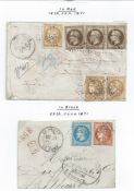 France / G.B. - Registered 1871 Registered covers (2) and a piece to England all franked by the ...