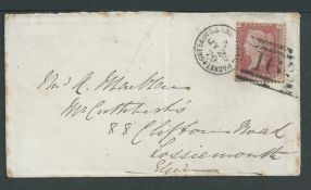 G.B. - Greenock & Ardrishaig Packet 1879 (July 25) Cover to Lossiemouth with a 1d red cancelled b...
