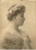 Royalty HM Queen Victoria Eugenie of Spain Signed Photograph 1904