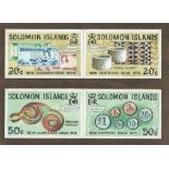 British Solomon Islands 1976 First Currency set: Original De La Rue artwork of two se-tenant pair...