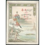 Germany 1901 Attractive chromo-lithographed New Year Greetings card from the Post Office at Colog...