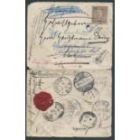 Nyasaland / Sierra Leone / Togo 1902 Cover from Funchal franked 130r ( perfin BB/C), originally s...