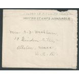 Pitcairn Islands 1924 Stampless cover to the U.S.A., handstamped "POSTED IN PITCAIRN ISLAND/1924'...