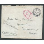 (Mafeking) / World War I 1917 Autograph letter of condolence and cover from APO2 (France) to the...