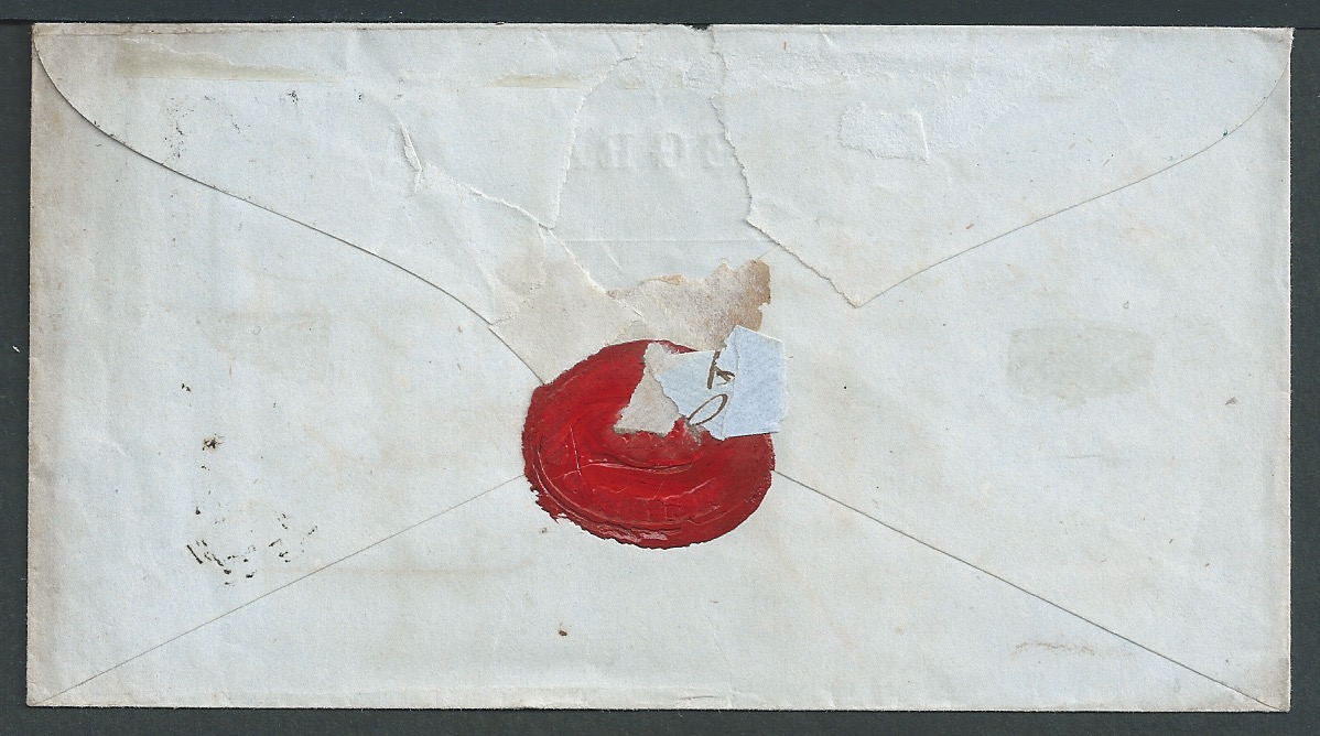 Egypt 1864 Printed "TELEGRAM. / Per ALEXANDRIA, CAIRO & SUEZ TELEGRAPH" envelope sent to Bombay w... - Image 2 of 2