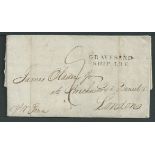 Great Britain / Ship Letters 1801 Entire letter from Philadelphia to London "P. Wm Penn" with two...