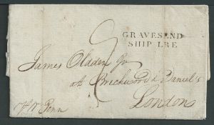 Great Britain / Ship Letters 1801 Entire letter from Philadelphia to London "P. Wm Penn" with two...