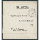 Barbados 1897 Official 'On Service' Wrapper from the Clerk of the General Assembly used locally w...