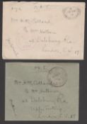 RUSSIA - GEORGIA 1919 (Mar 13 - May 19) Stampless O.A.S. covers from H.M Collard of XVI Corps Cycl