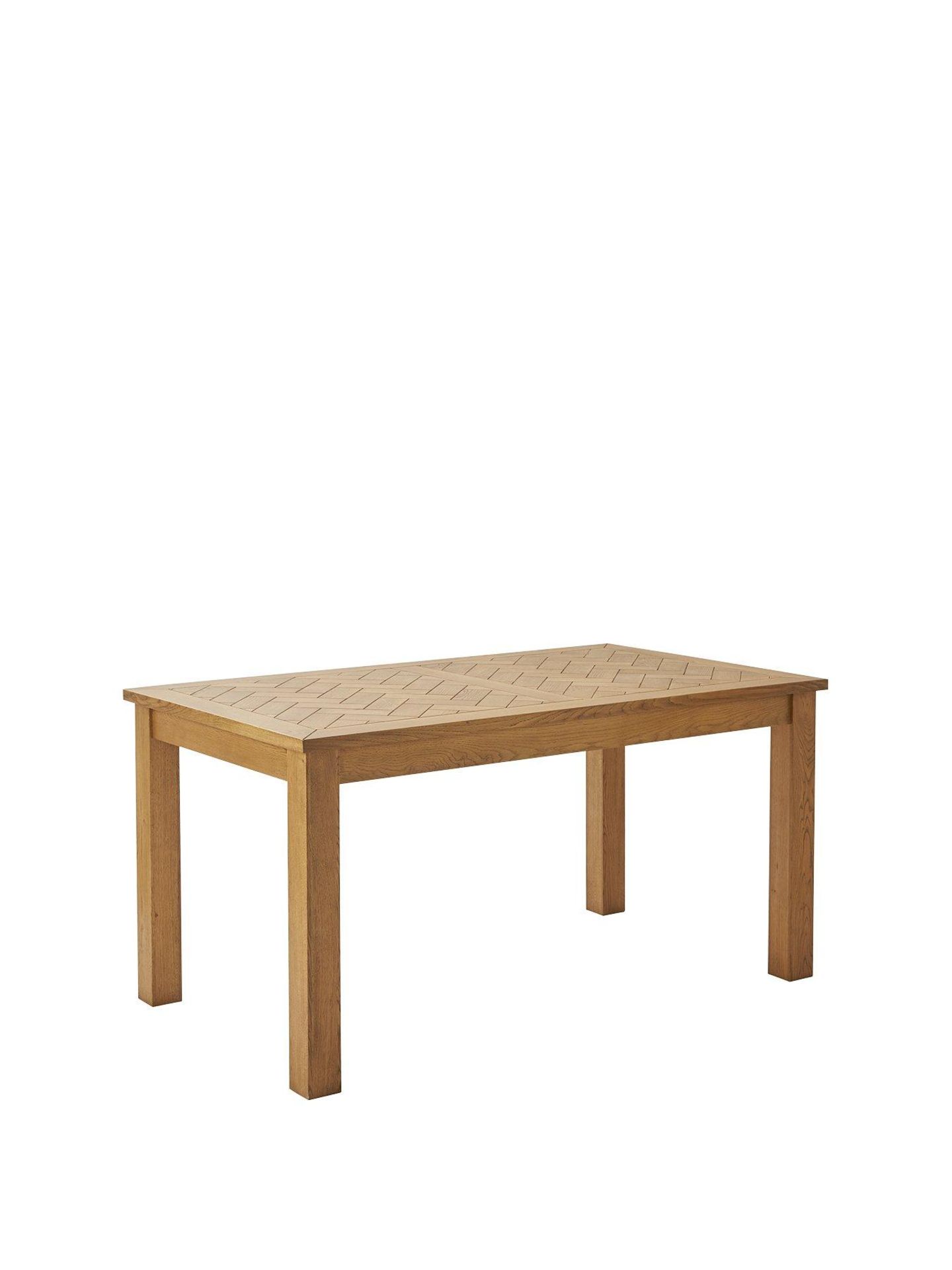 Boxed Item Ideal Home Parquet Real Oak Dining Table [Oak] 74X150X85Cm rrp, £562.0