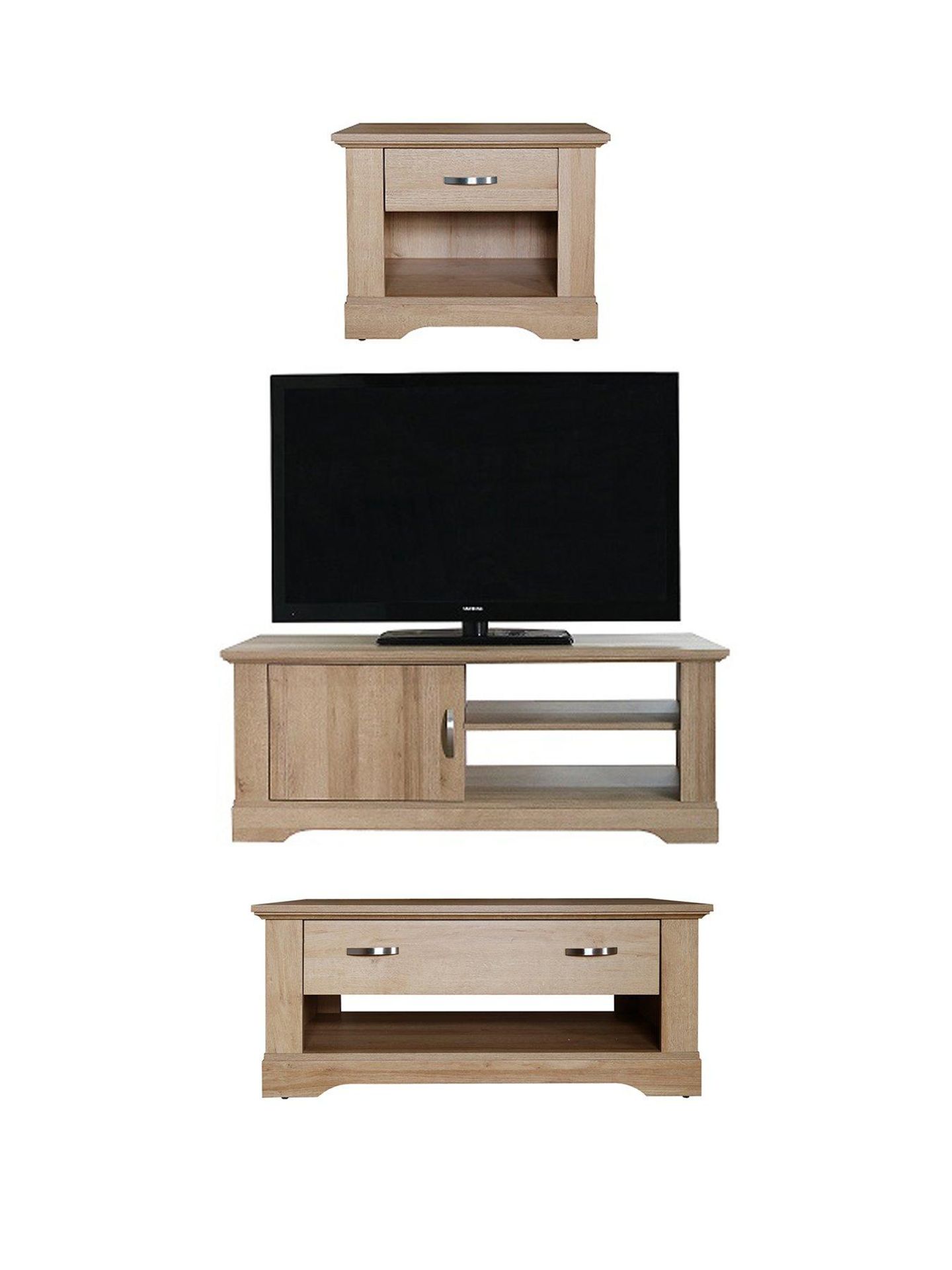 Boxed Item Cornwall 3 Piece Living Room Set [Oak] 0X0X0Cm rrp, £598.0