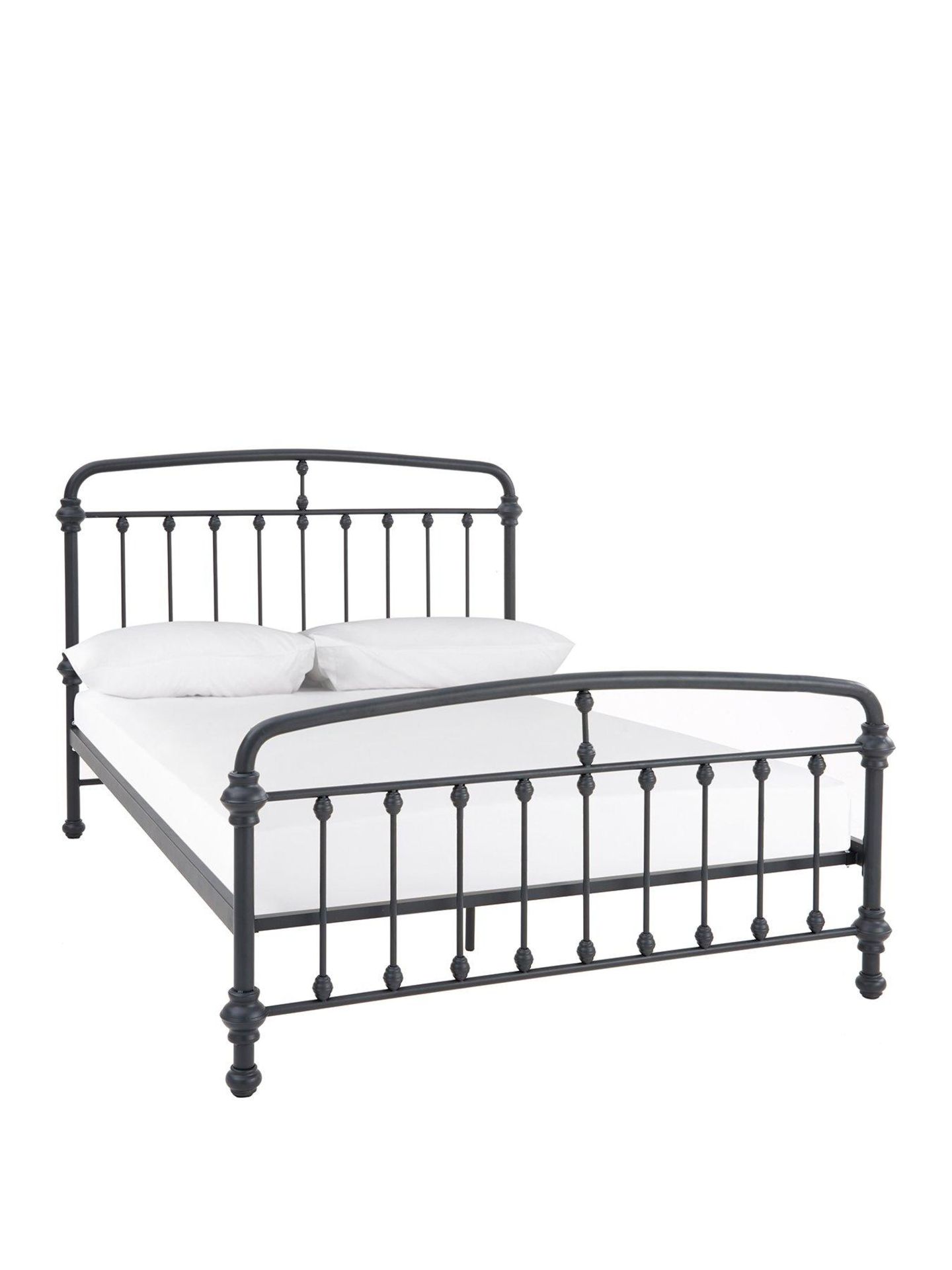 Boxed Item Brighton King Metal Bed [Grey] 115X161X213Cm rrp, £322.0