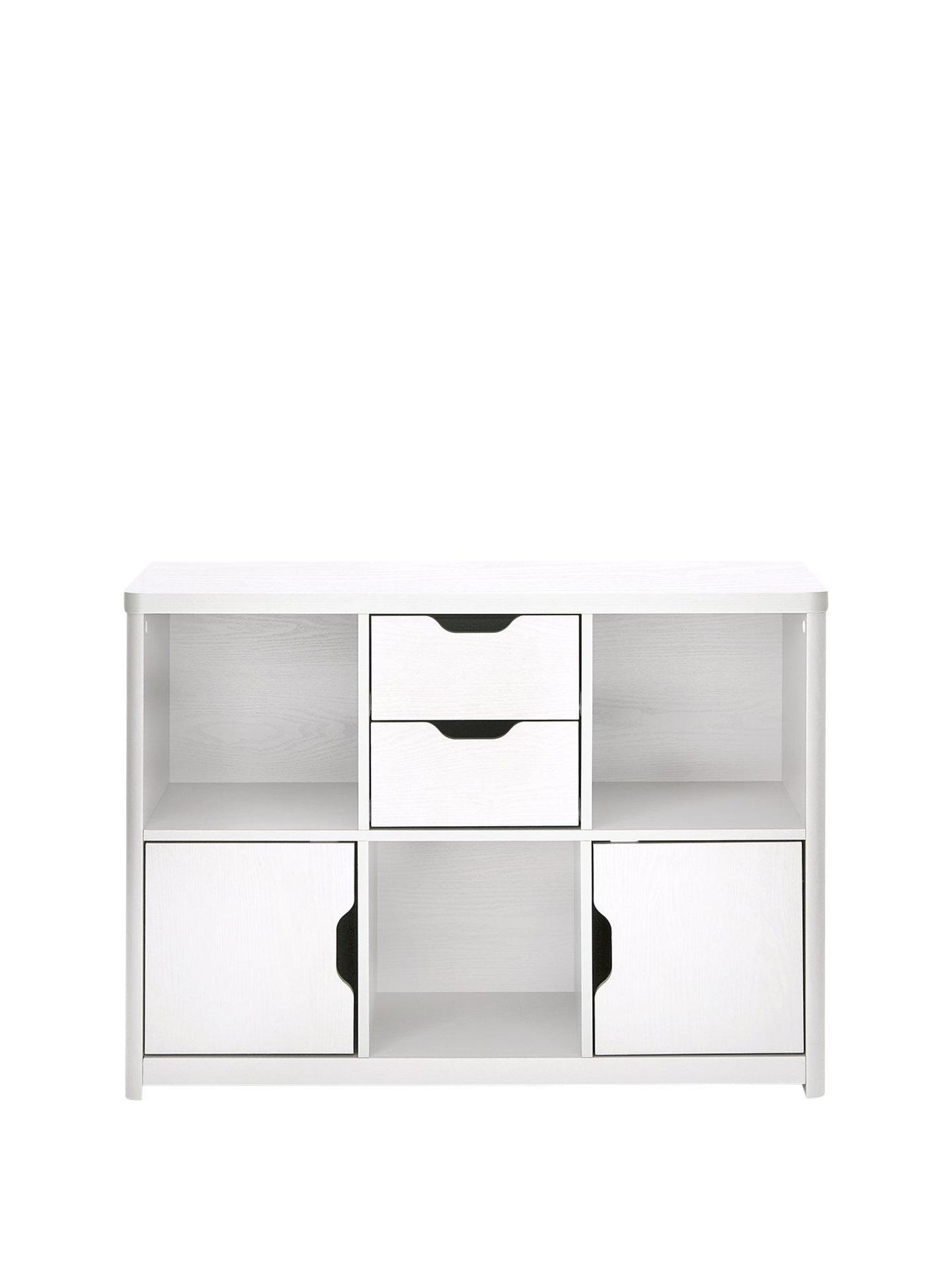 Boxed Item Aspen 2 Doors 2 Drawers Multi Storage [White] 73X100X39Cm rrp, £178.0