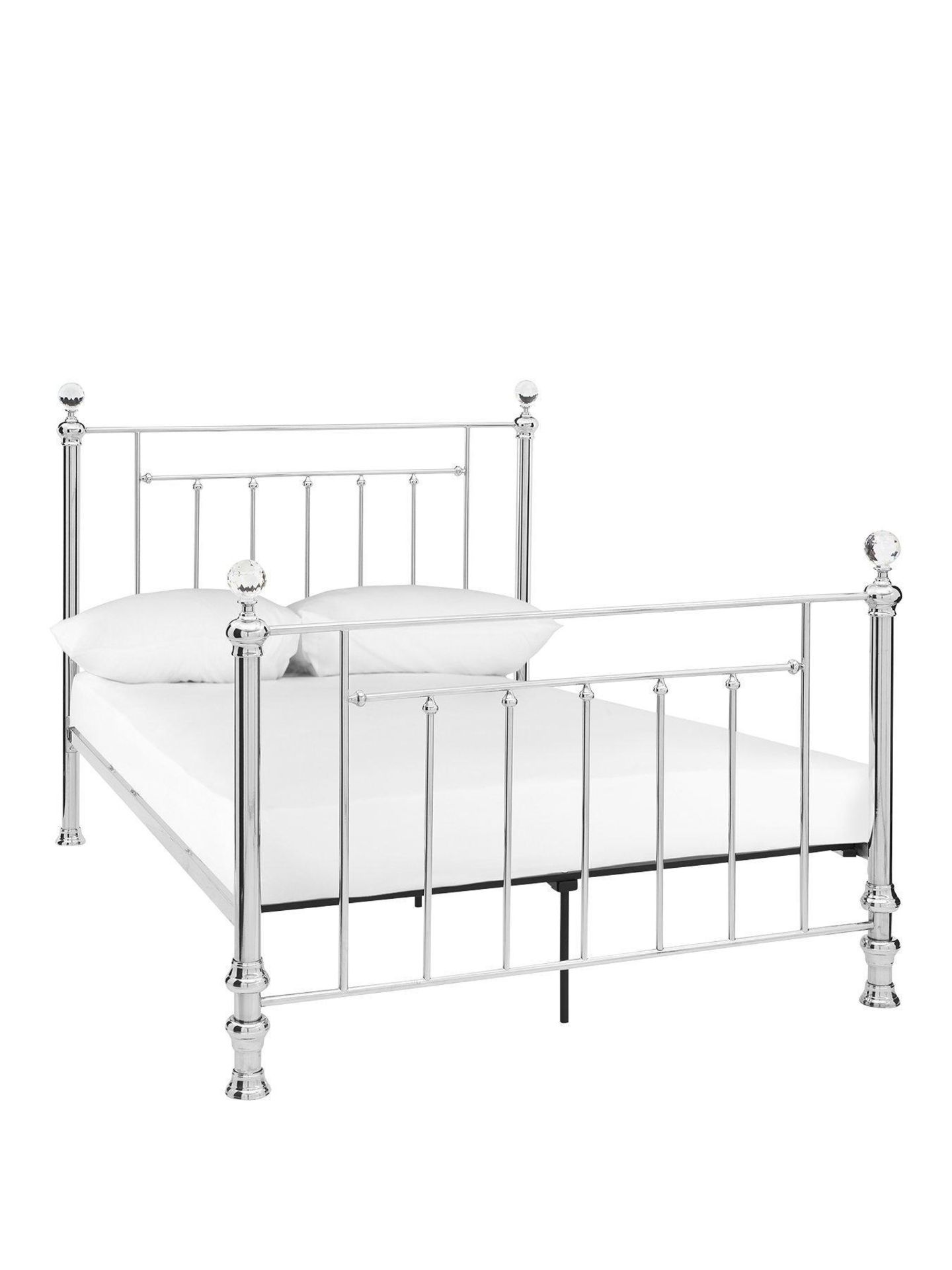 Boxed Item Skye Double Bed [Chrome] 0X0X0Cm rrp, £778.0