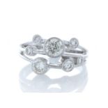 18ct White Gold Raindance Style Diamond Ring 1.05 Carats