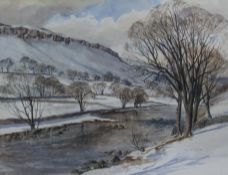 Winter Watercolour by Wilfrid B Tapp (British, 20th c.)