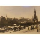 Scott Monument Edinburgh Photograph “Printers picture place edition” blind stamp