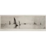 Spithead by Rowland Langmaid RA. 1897-1956 British engraver, artist and war artist signed Etching