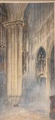 “The Lady Chapel” York Cathedral signed watercolour by A S Hagyard