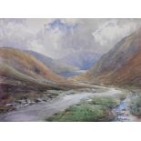 Thomas Swift Hutton 1860-1935 Exhibited RA, RSA Watercolour “Highland Glen”