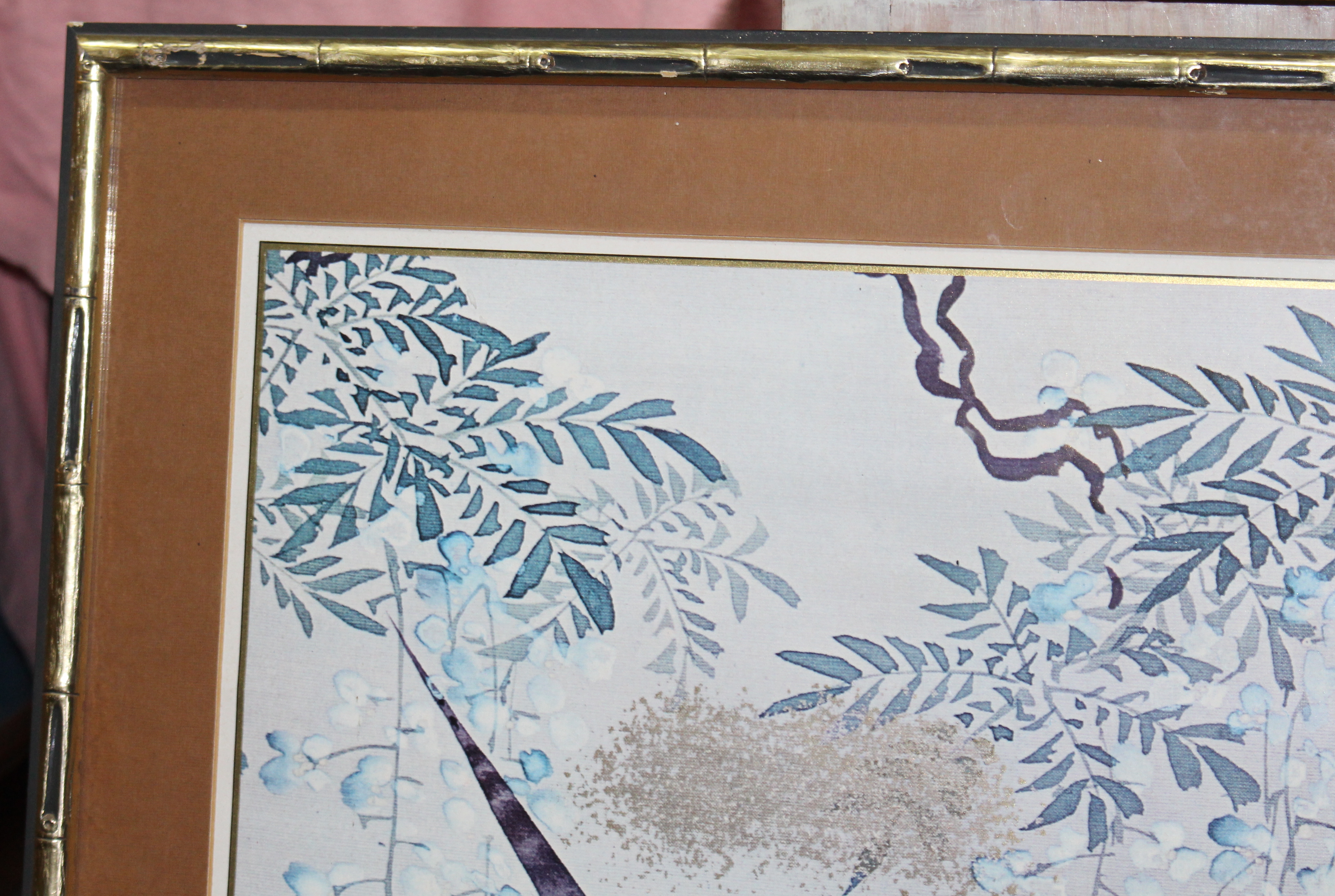 Print of Oriental Style Game Birds Set in Frame - Image 4 of 4