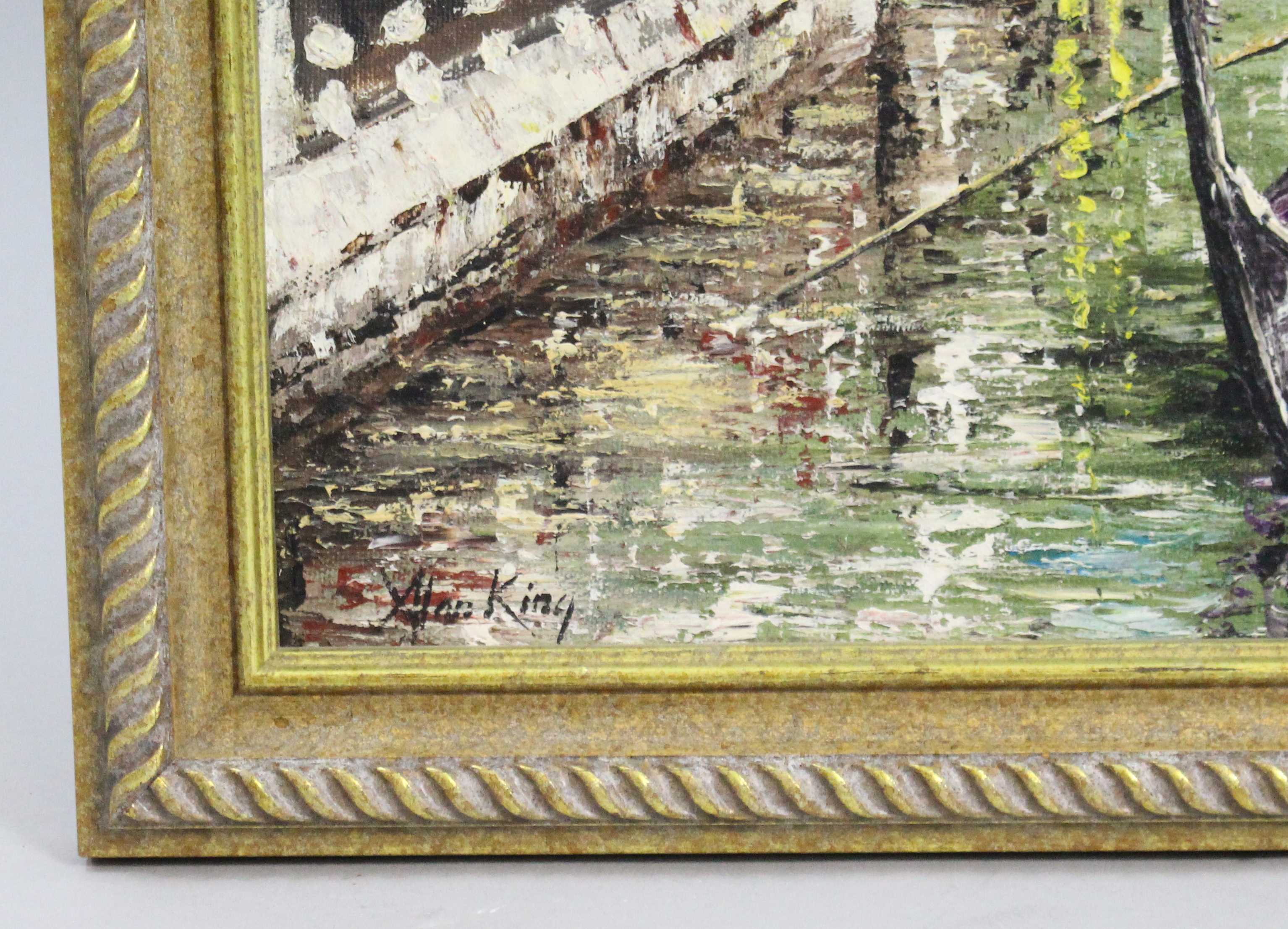 Bridge of Sighs Venice by Alan King Oil on Board - Image 3 of 4
