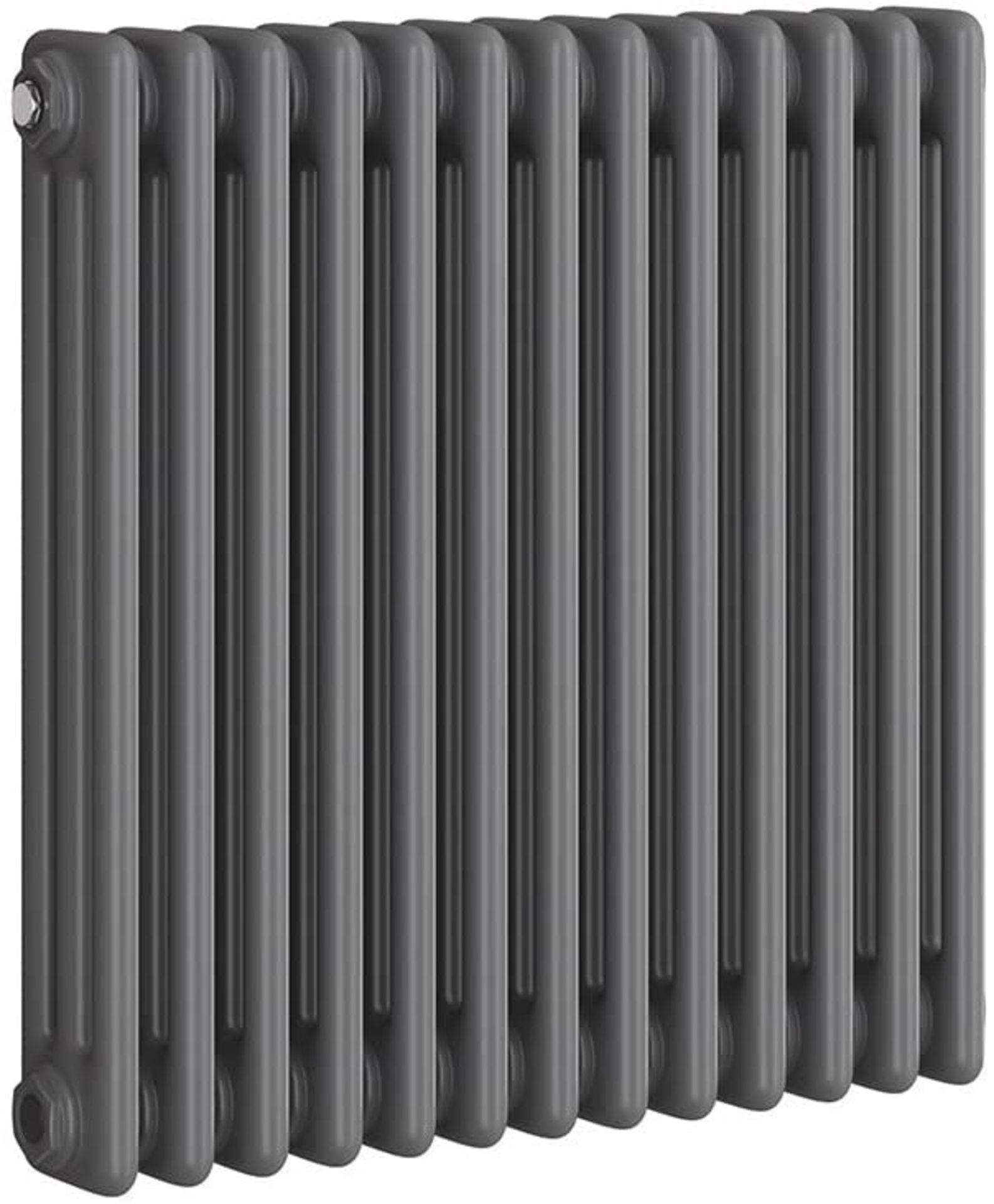BRAND NEW BOXED 600x600mm Anthracite Double Panel Horizontal Colosseum Traditional Radiator. R... - Image 3 of 5