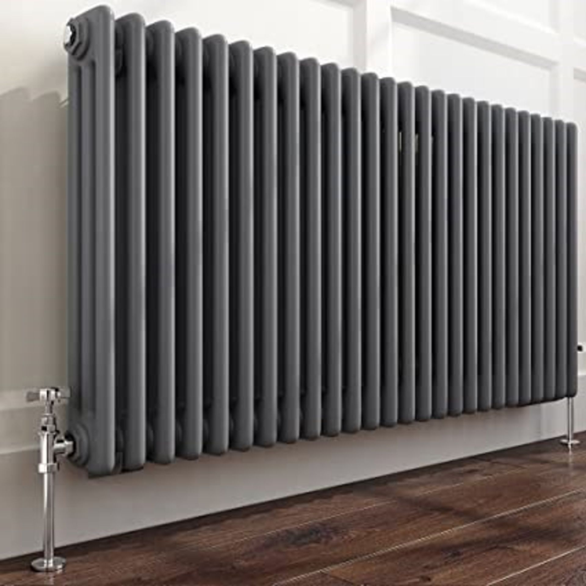BRAND NEW BOXED 600x828mm Anthracite Double Panel Horizontal Colosseum Traditional Radiator. R... - Image 3 of 3