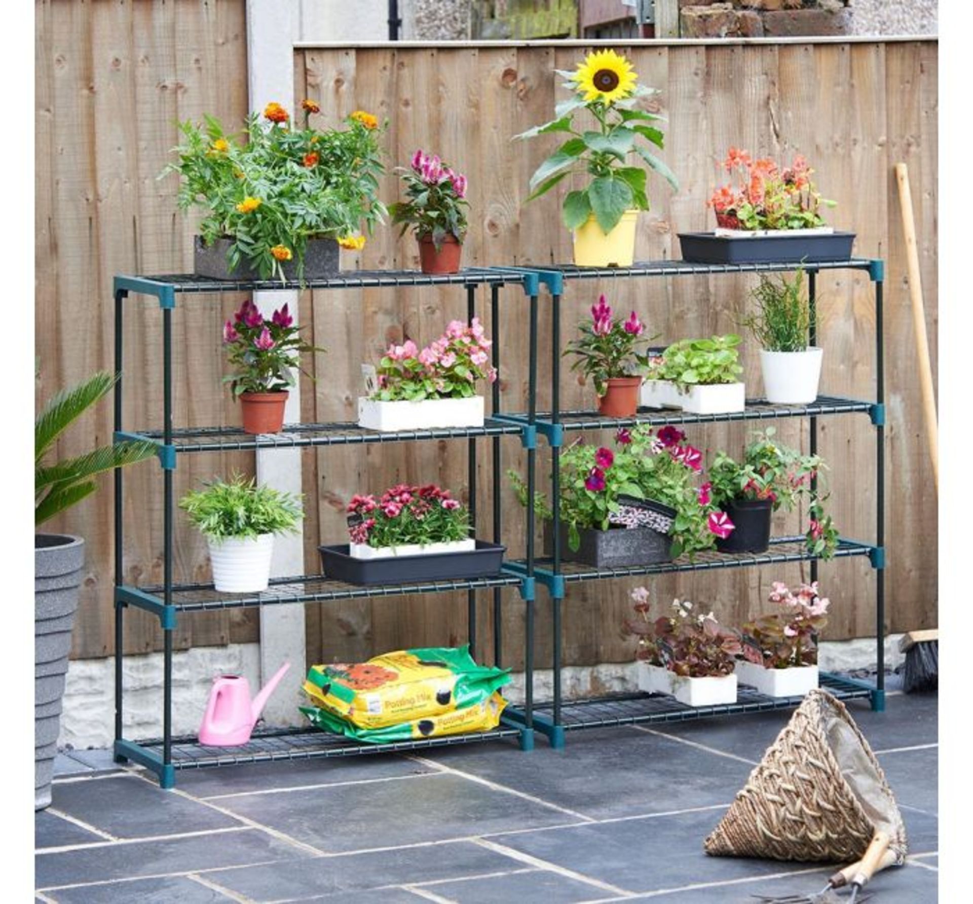 (GL24) 2 x 4 Tier Garden Shelving Unit Pack of 2 heavy duty 4 tier garden shelving units - ide... - Image 3 of 3