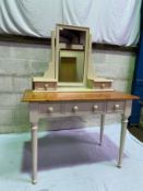 Pine Solid Dressing Table & Mirror