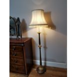 Late Victorian Gilt Metal & Walnut Floor/Standing Lamp