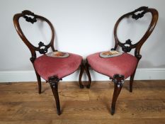 The Pair of Beautiful Carved Victorian Dining Chairs