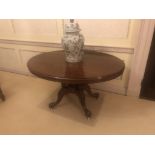 Victorian Mahogany Tilt Top Loo Table