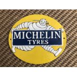 Cast Iron Michelin Man Tyres Oval Wall Plaque