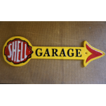 Cast Iron Shell Garage Arrow Wall Plaque