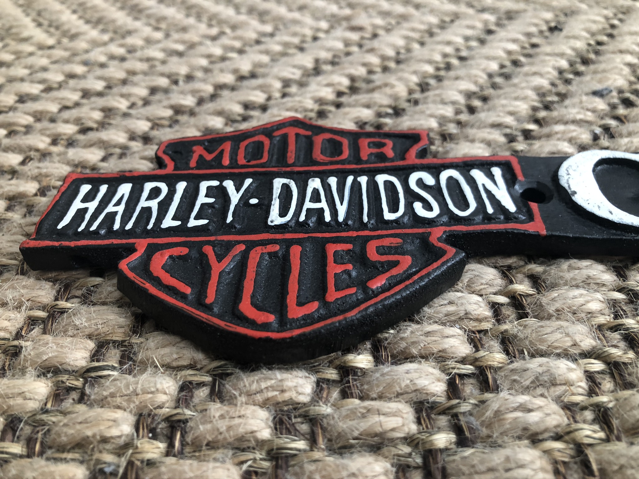 Cast Iron Harley Davidson Motorcycles Garage Arrow Wall Plaque - Image 3 of 5
