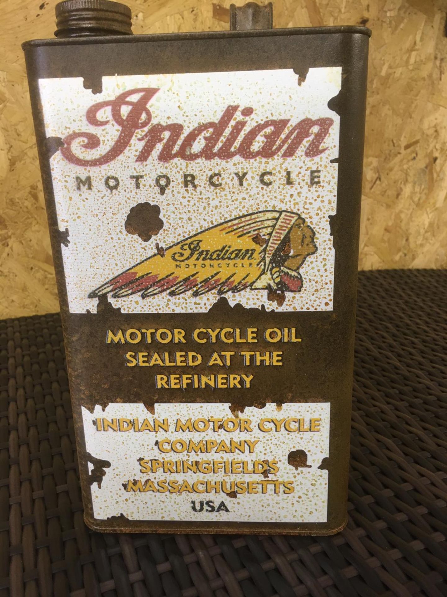 Indian Motorcycle Oil Can