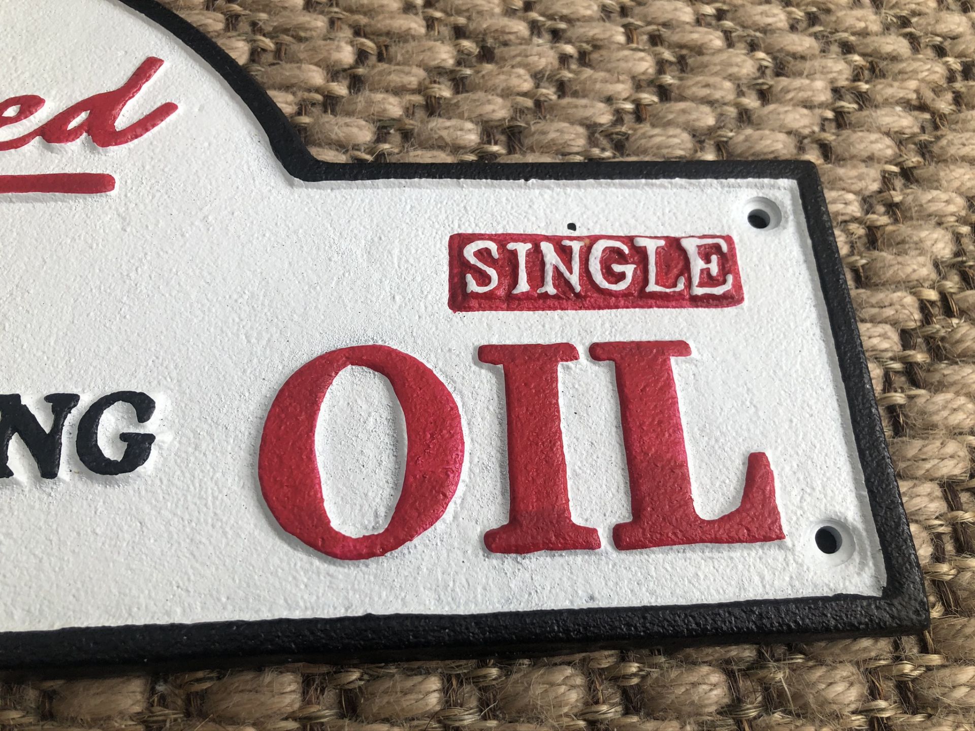 Cast Iron Esso Oil Domed Wall Plaque - Image 4 of 4