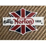 Cast Iron Norton Motorcycles 1898 Wall Plaque